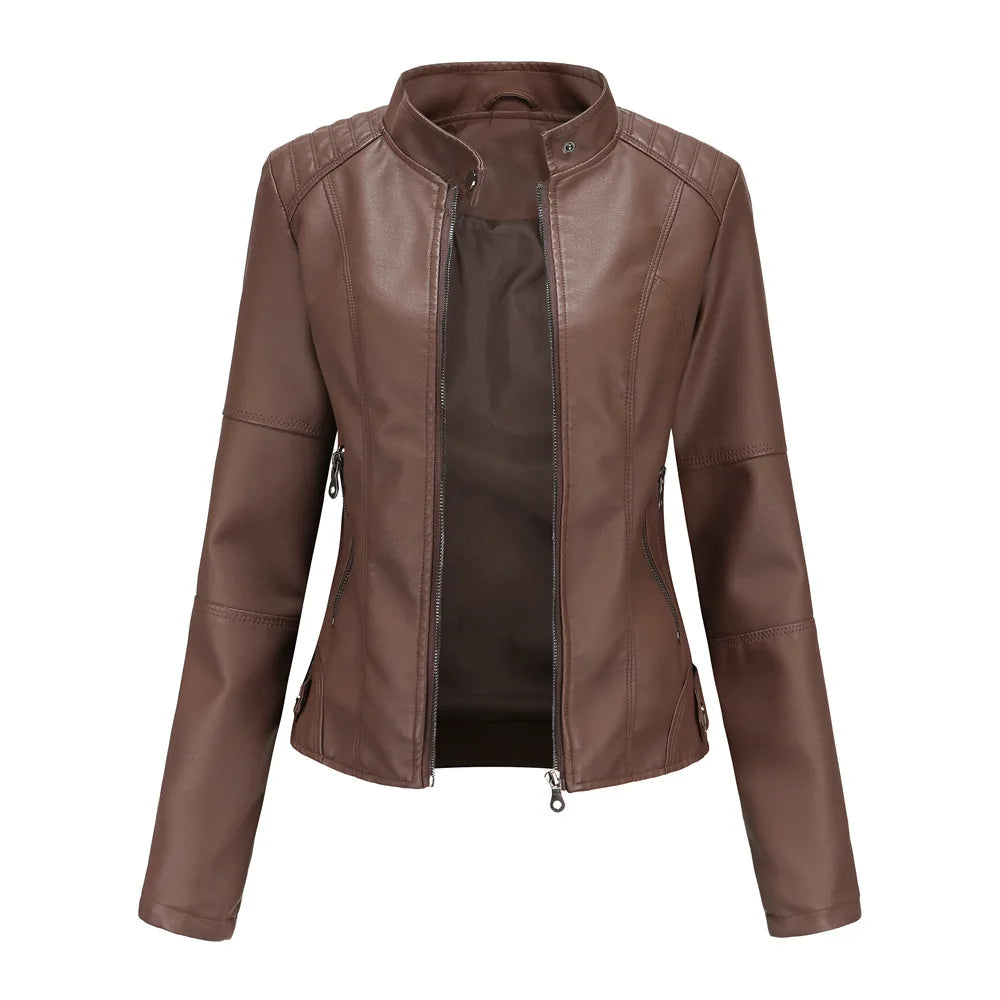 MP | Veste en cuir lisse minimaliste