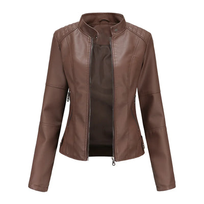 MP | Veste en cuir lisse minimaliste