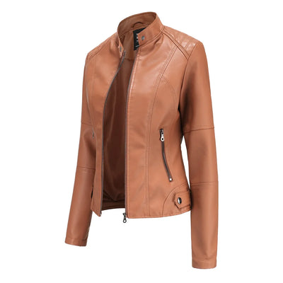 MP | Veste en cuir lisse minimaliste