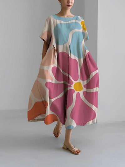 MP™ VALENTINA | Robe Fleurie d'Été avec Coupe Flatteuse et Liberté de Mouvement