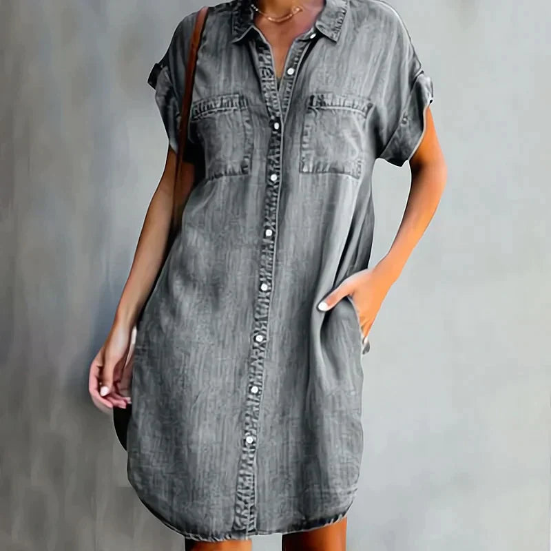 AUBREE™ – ROBE DÉCONTRACTÉE EN JEAN
