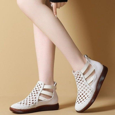 Cléopâtre Bottes sandales - Confortable et élégant (Cuir véritable)