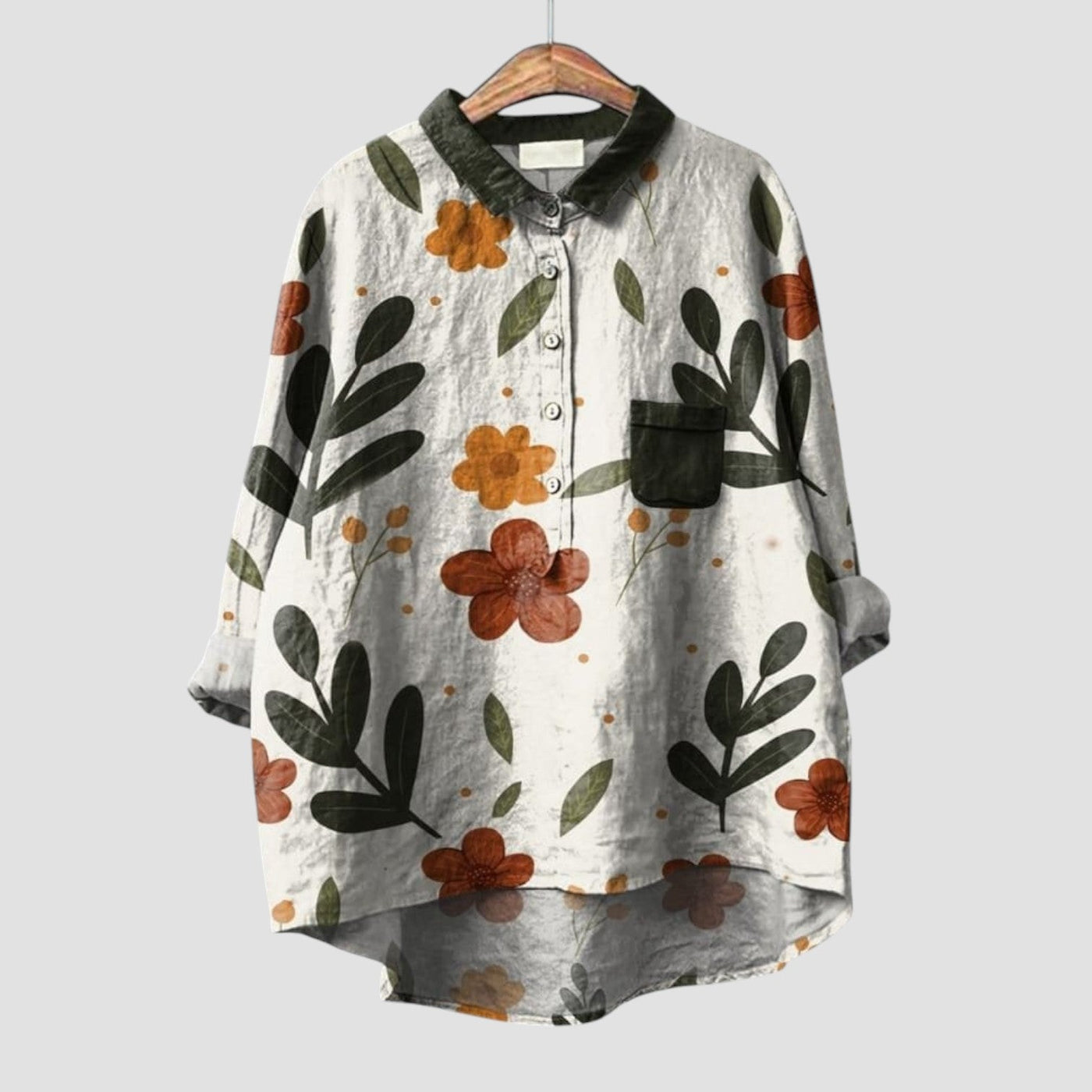 CLARISSA | Chemise Oversize Florale au Style Naturel et Authentique
