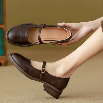 Mary Janes Classiques Confort en Cuir