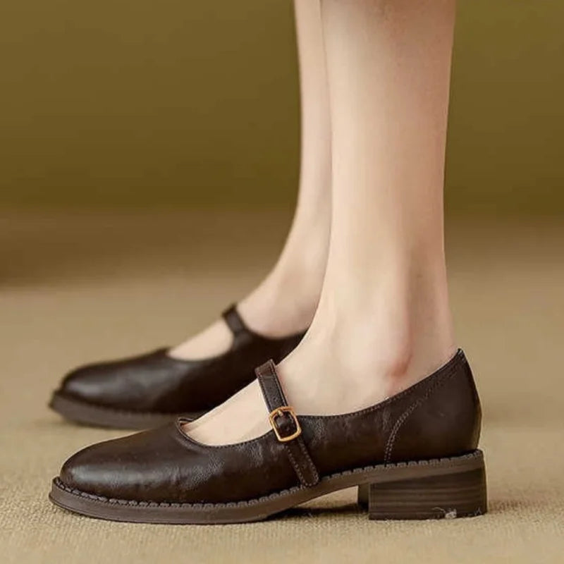 Mary Janes Classiques Confort en Cuir