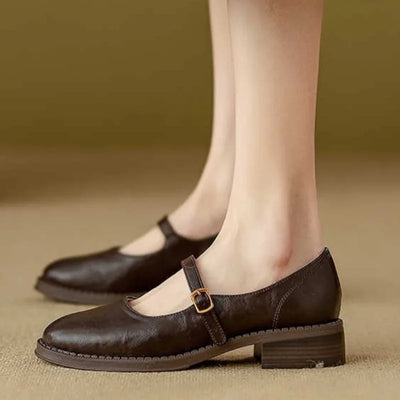 Mary Janes Classiques Confort en Cuir