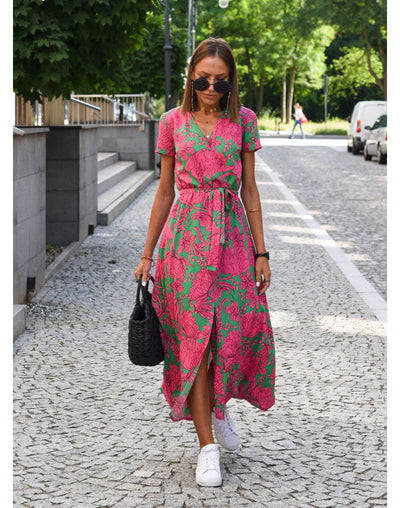 SUZANNE - ROBE ÉLÉGANTE À COL EN V