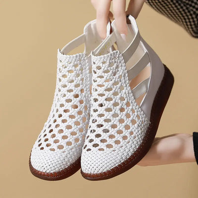 Cléopâtre Bottes sandales - Confortable et élégant (Cuir véritable)