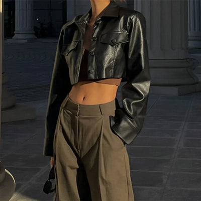 Élise™ | Veste en similicuir élégante