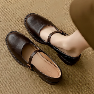 Mary Janes Classiques Confort en Cuir
