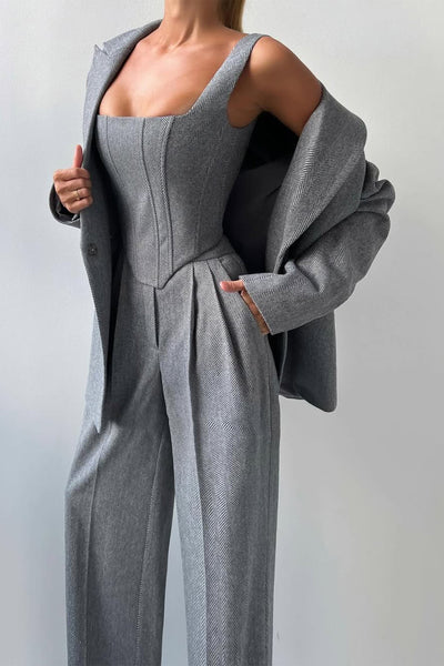 Dolce™ - Ensemble de trois pièces avec blazer à double boutonnage