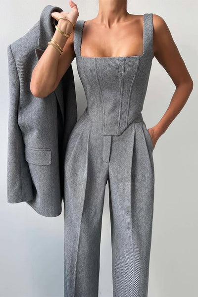 Dolce™ - Ensemble de trois pièces avec blazer à double boutonnage