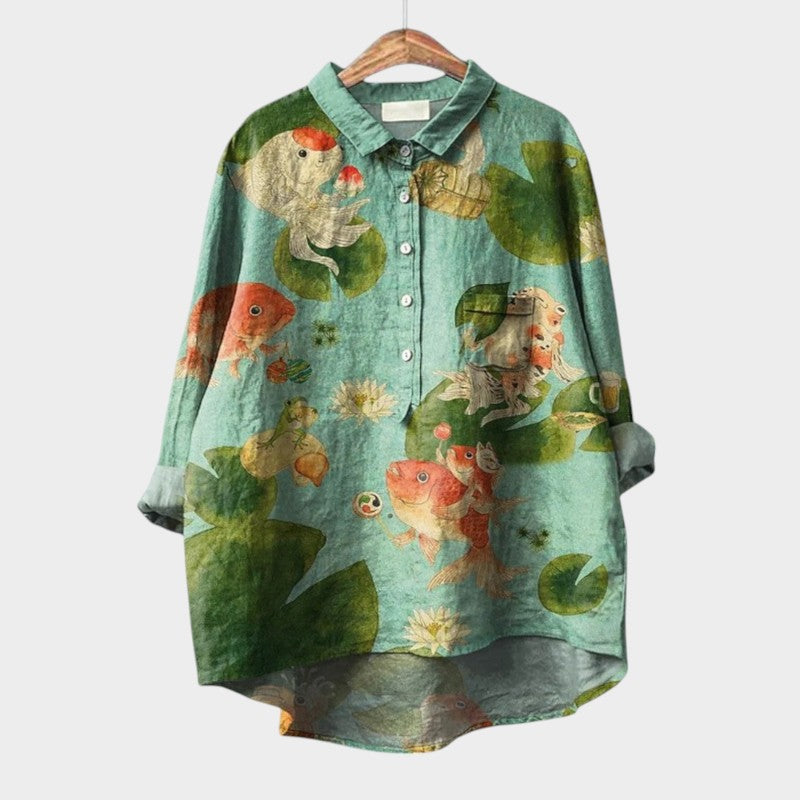 VIOLETTA | Blouse Florale Oversize avec Confort Absolu pour les Journées ensoleillées