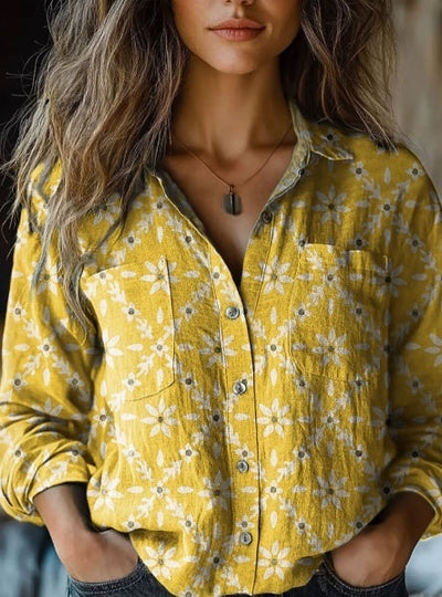 Pull col roulé en tricot imprimé fleurs couleur vintage