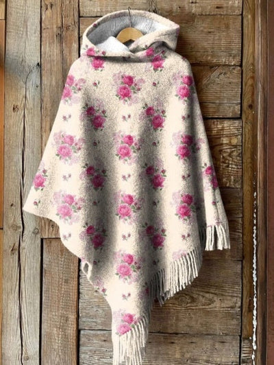 Gilet avec motif répétitif de roses françaises en aquarelle