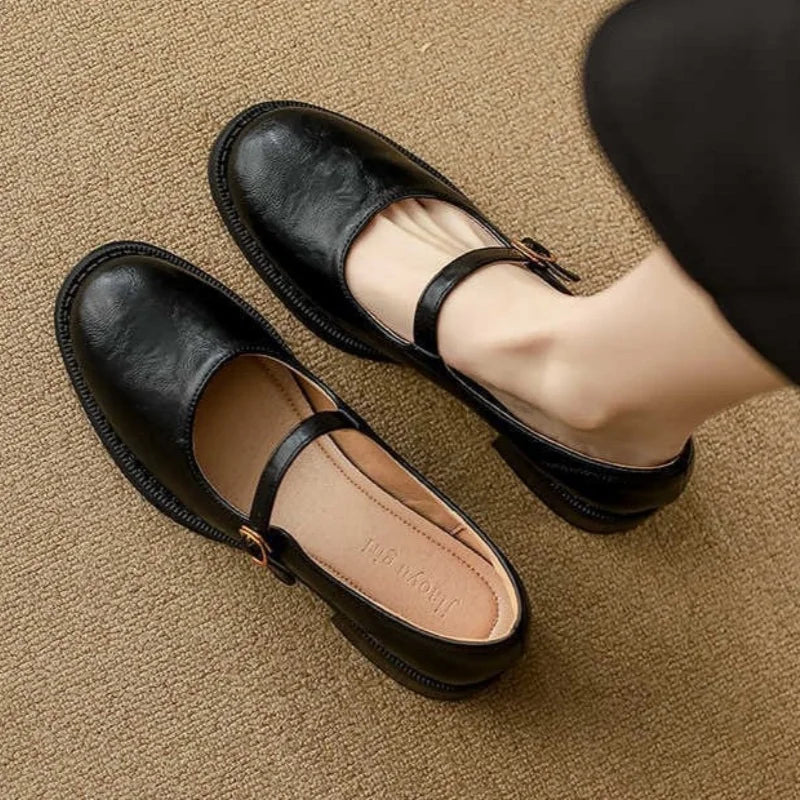 Mary Janes Classiques Confort en Cuir