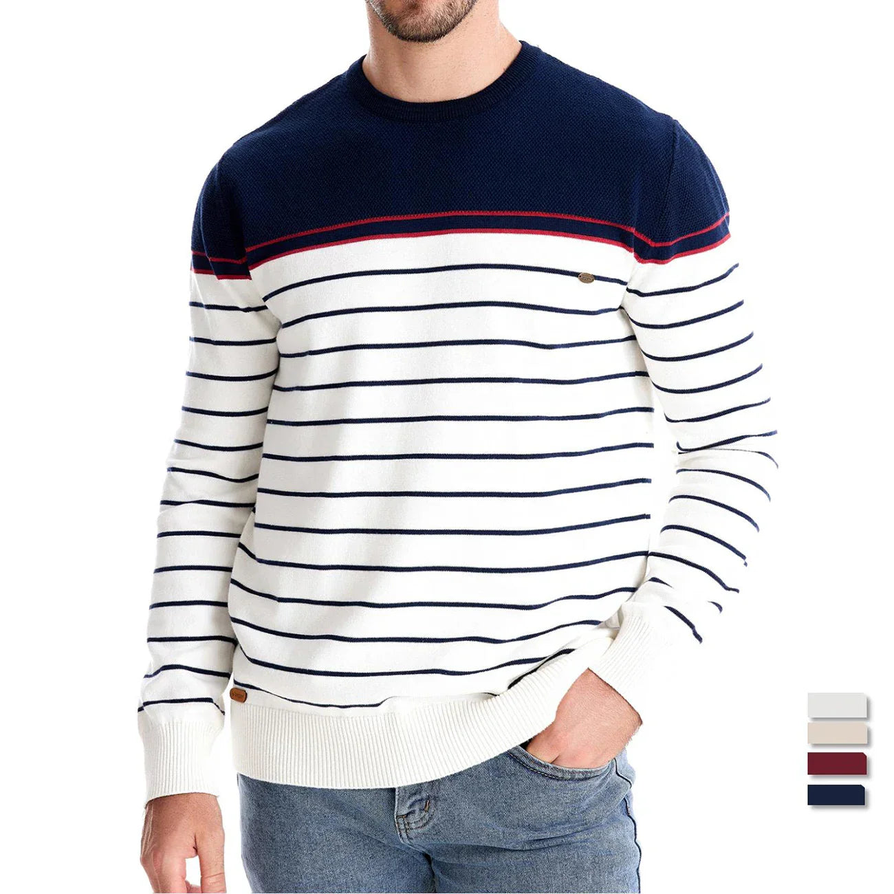 MP® | Pull pour hommes avec design rayé