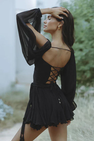 Layla | Robe mini ludique avec manches ballon