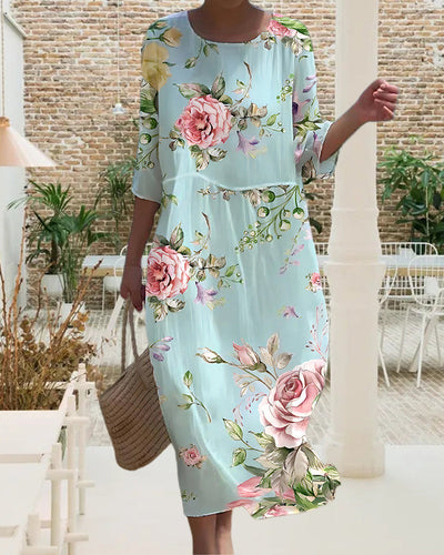 MIRANDA - ROBE ÉLÉGANTE À IMPRIMÉ FLORAL