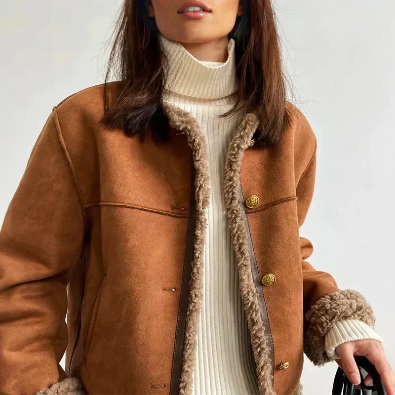 MP | Veste Marron Chaude en Cuir