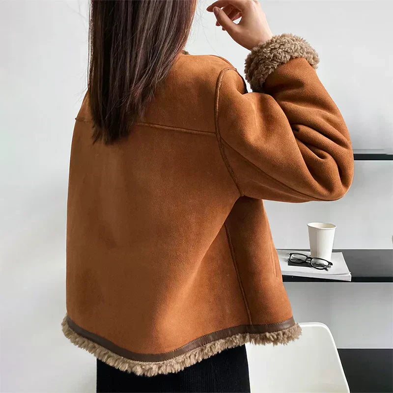 MP | Veste Marron Chaude en Cuir