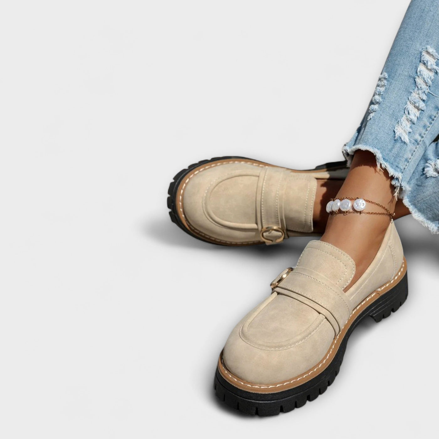 Lora – Mocassins Décontractés à Bout Ronde