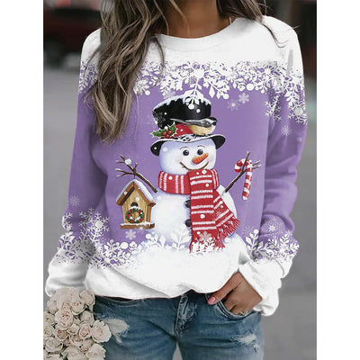 SnowyGlow™ - Pull d'Hiver Chaleureux avec Design de Bonhomme de Neige
