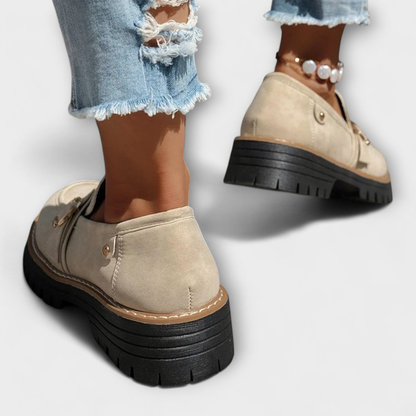 Lora – Mocassins Décontractés à Bout Ronde