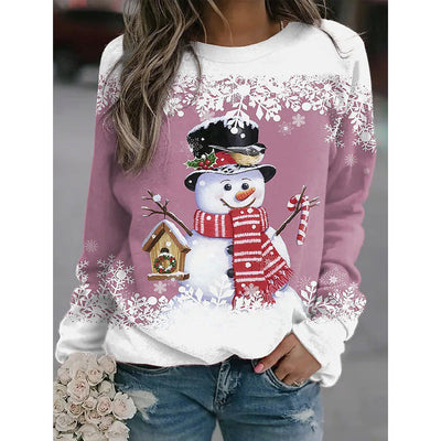 SnowyGlow™ - Pull d'Hiver Chaleureux avec Design de Bonhomme de Neige