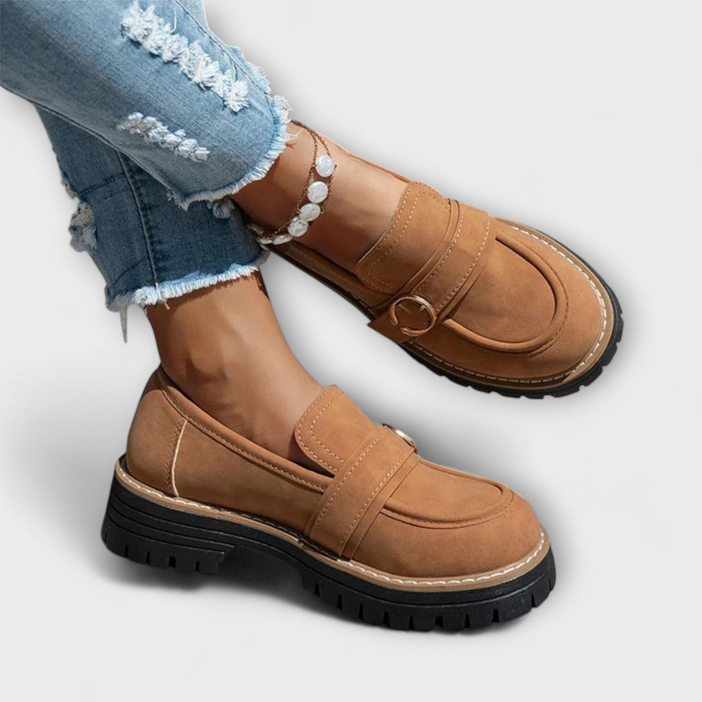 Lora – Mocassins Décontractés à Bout Ronde