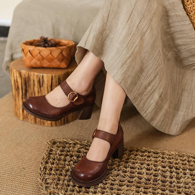 Agnes Cuir Mary Janes