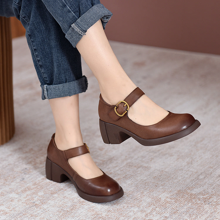 Agnes Cuir Mary Janes