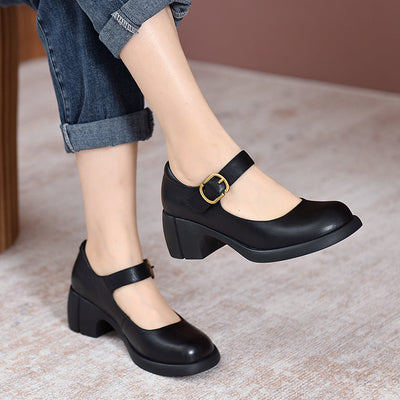 Agnes Cuir Mary Janes