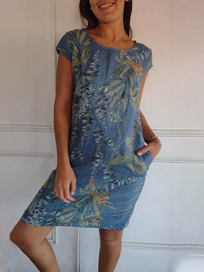 ANNELYN - ROBE CONFORTABLE À COL ROND