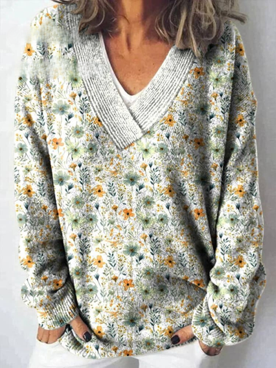 Cardigan à imprimé floral magnifique avec boutons