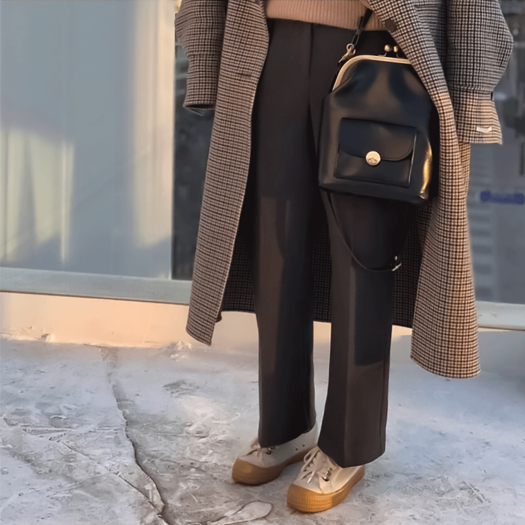 Sac Vintage à Fermeture à Baiser - Essentiel Rétro Chic