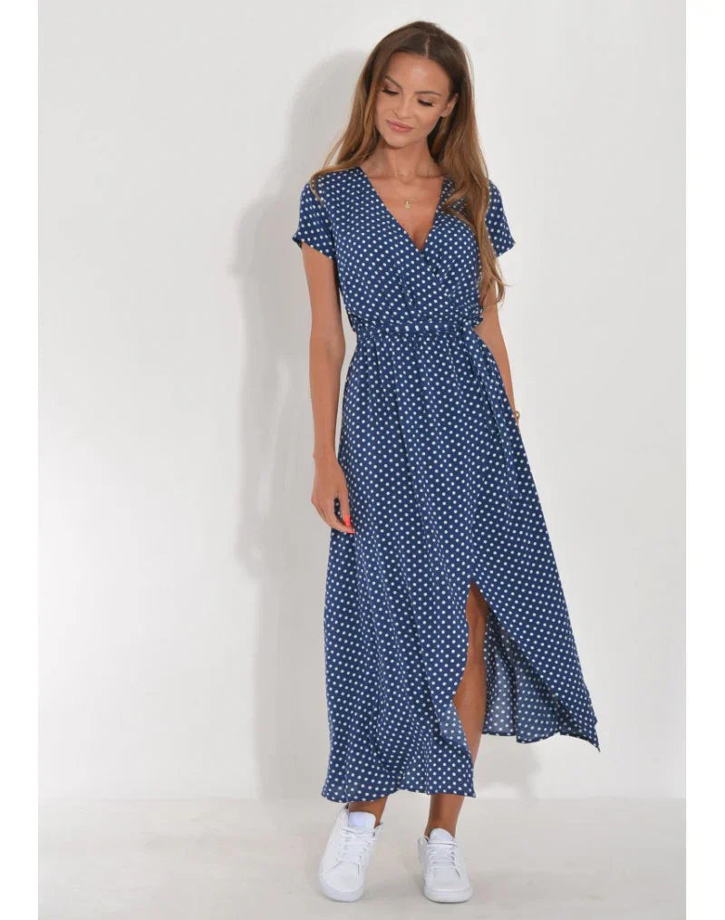 SUZANNE - ROBE ÉLÉGANTE À COL EN V