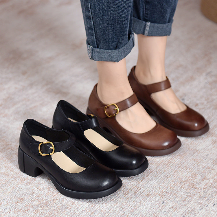 Agnes Cuir Mary Janes