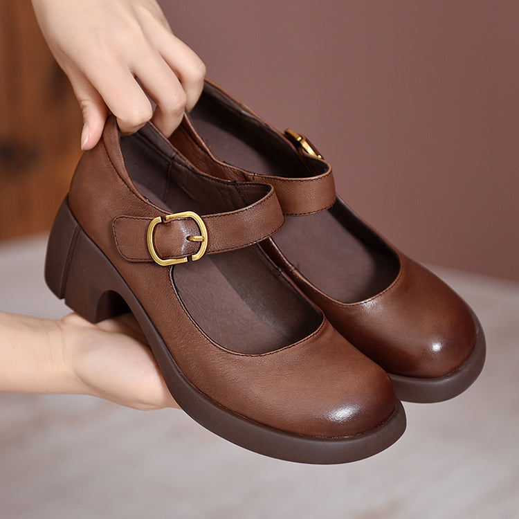 Agnes Cuir Mary Janes