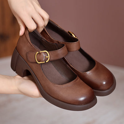Agnes Cuir Mary Janes