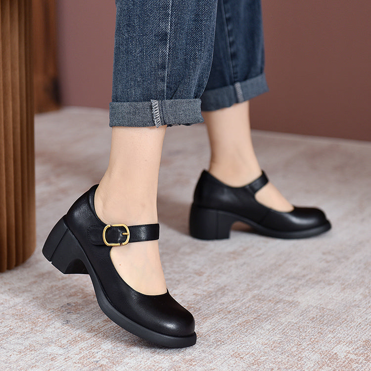 Agnes Cuir Mary Janes