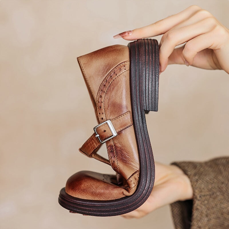 Mary Janes en Cuir Avancées