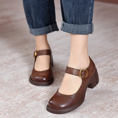Agnes Cuir Mary Janes