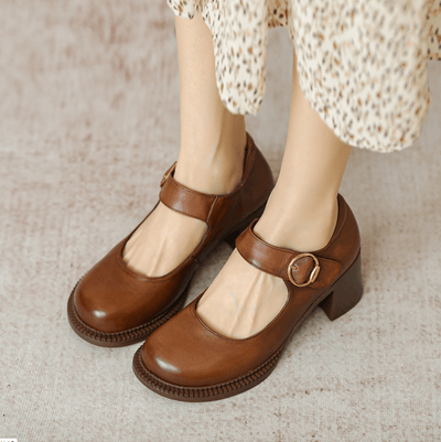 Agnes Cuir Mary Janes