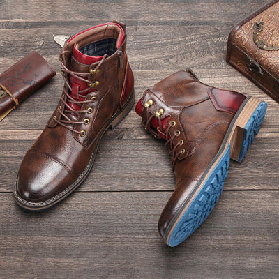 Lukas - Bottes oxford classiques en cuir vegan pour homme