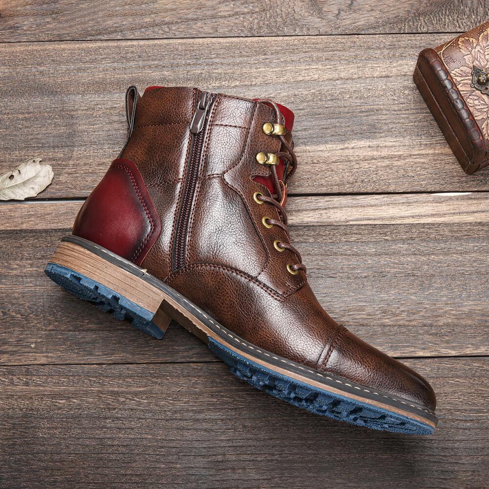 Lukas - Bottes oxford classiques en cuir vegan pour homme