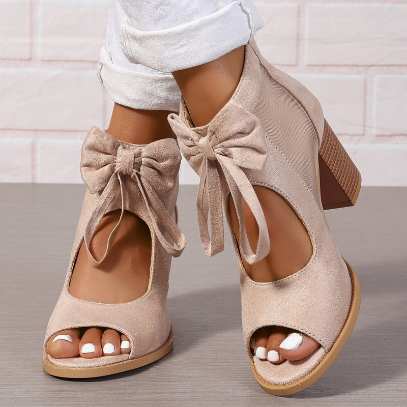 ISABEAU | CHAUSSURES ORTHOPÉDIQUES À TALONS AVEC CHARME EN NOEUD