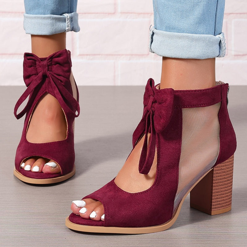 ISABEAU | CHAUSSURES ORTHOPÉDIQUES À TALONS AVEC CHARME EN NOEUD