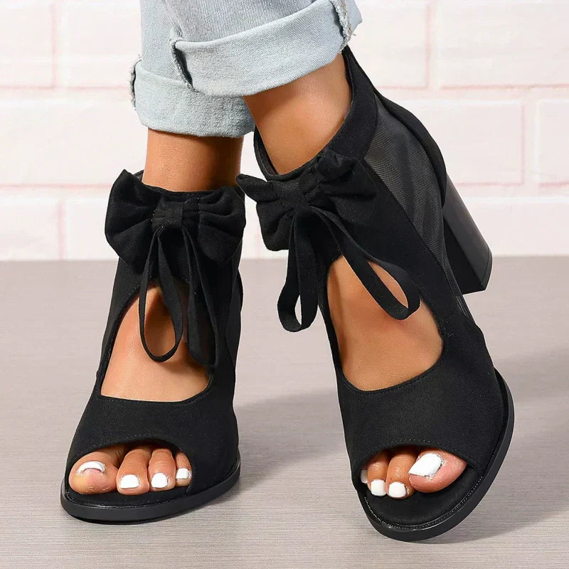 ISABEAU | CHAUSSURES ORTHOPÉDIQUES À TALONS AVEC CHARME EN NOEUD