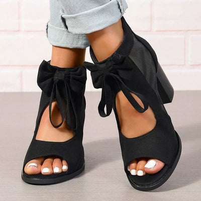 ISABEAU | CHAUSSURES ORTHOPÉDIQUES À TALONS AVEC CHARME EN NOEUD